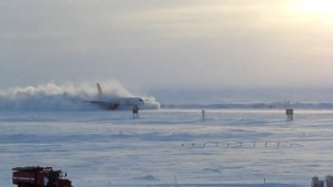 Посадка Вoeing 757 200 в Певеке