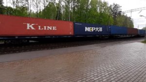 Электровоз ВЛ80с с контейнерным. Белорусская железная дорога