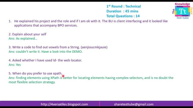 Wipro-Selenium:Java,QA Lead Interview Question&Answers||12 Years Experience||Technical