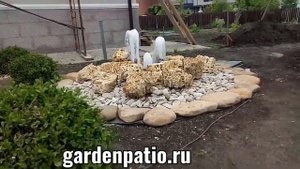 Декоративный фонтан гейзер с подсветкой
