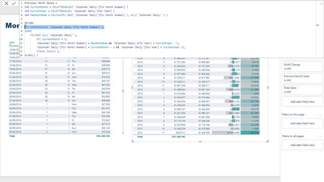 Calculating Month On Month Change - Custom Calendars In Power BI [2023 Update]