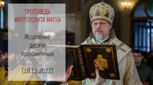 Проповедь митрополита МАРКА. Исцеление десяти прокаженных (18.12.2022 г.)