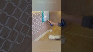 Как покрасить фартук на кухне с помощью трафарета