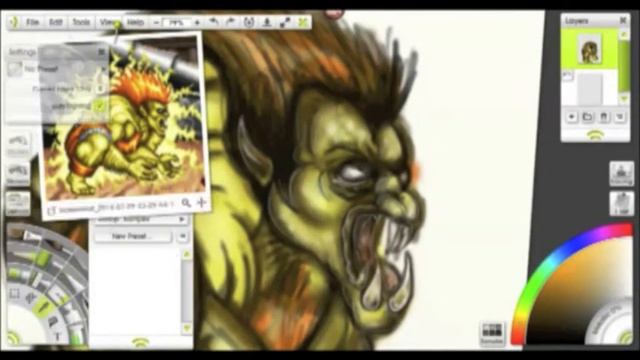 Blanka Speed paint in Art Rage by Chris Jay смотреть онлайн