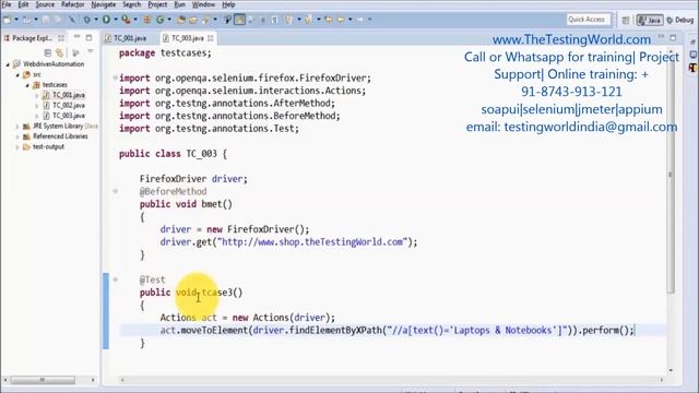 Selenium : Open Menu by Mouse Over смотреть онлайн