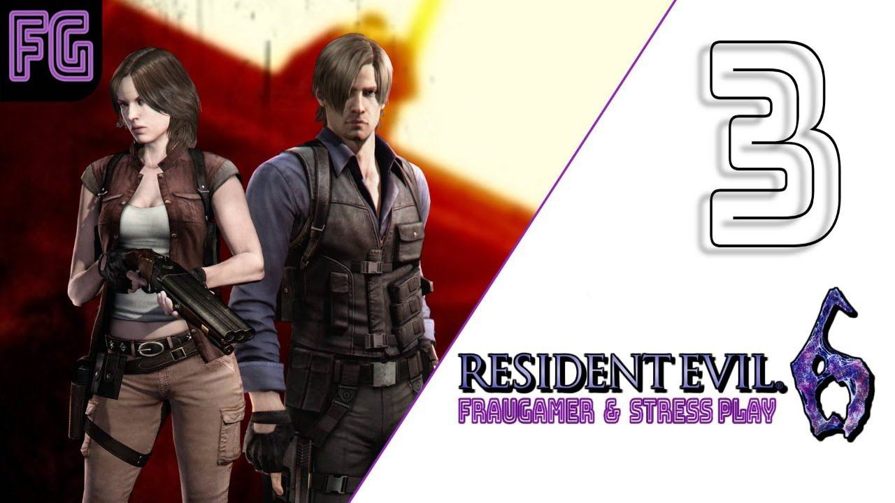 Девушка стримит  Resident Evil 6  КООП с STRESS PLAY  #3