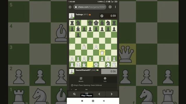 Fastest chess gameplay | Fool's Mate/Scholar's Mate