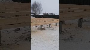 Обвязка на сваях под каркасный дом