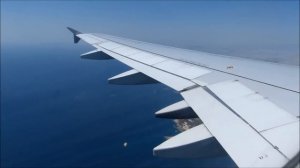 Aegean Airlines A320 Windy Landing at Athens Airport ( with nice view of the city of Athens)