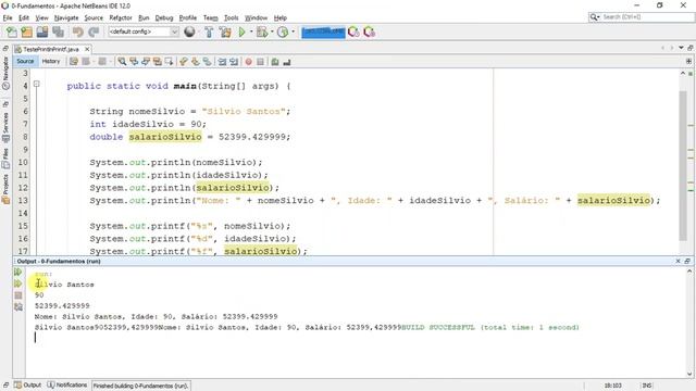 Java: diferença entre println e printf (com exemplos) смотреть онлайн