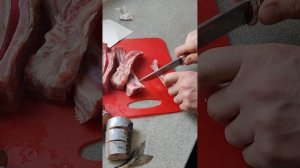 Испытание ножа Пуукко из кованой стали х12мф нашего производства на кухне