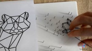 Картины из гвоздей и ниток в стиле геометрия. Стринг арт. Видеоурок для начинающих