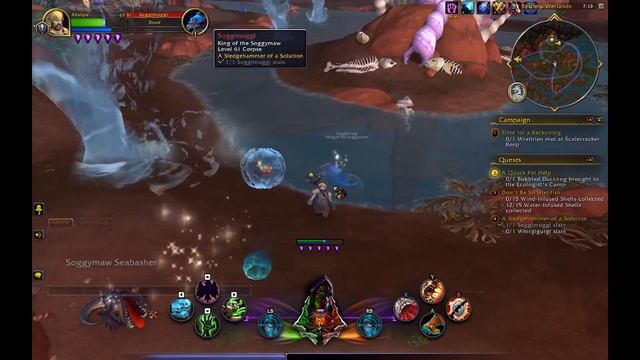Gaming on the Steam Deck - World of Warcraft: Dragonflight - Leveling my Warlock from 61-62