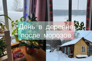 День в деревне после морозов