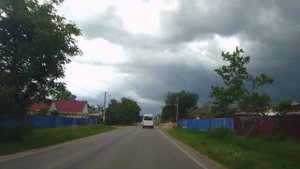Село Балахоновское на левом берегу реки Кубань. Очень нехорошая погода хотя и тепло.