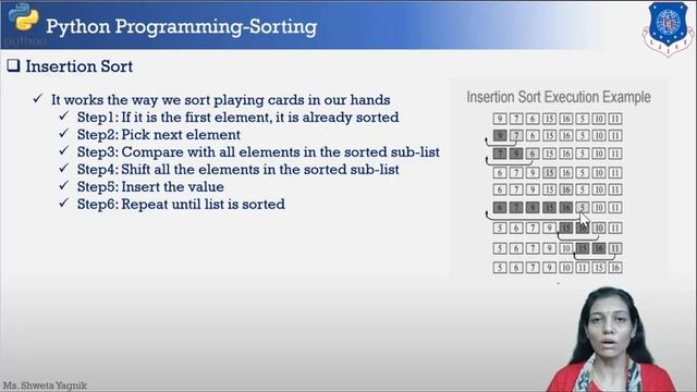 LEC 24 Sorting_Part1_Bubble_Insertion_Selection Sort in Python