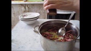 САЛАТ С ФАСОЛЬЮ И КОЛБАСОЙ. ПРОСТОЙ САЛАТ С ФАСОЛЬЮ. Салат к празднику.