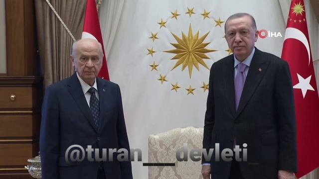 Эрдоган и лидер Серых Волков - Бозкуртов Девлет Бахчели! И, карта Тюркского Мира! смотреть онлайн