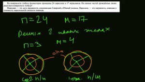 20 На поверхности глобуса проведены паралллели и меридианы