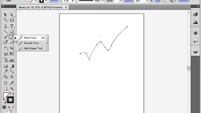 Рисование с помощью Pencil Tool в Adobe Illustrator CS4 (12/39) смотреть онлайн