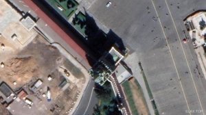 Вид из космоса.Кремль.Москва.Россия.Спасская башня.Красная площадь.Мавзолей.#Виртуальное_путешестви
