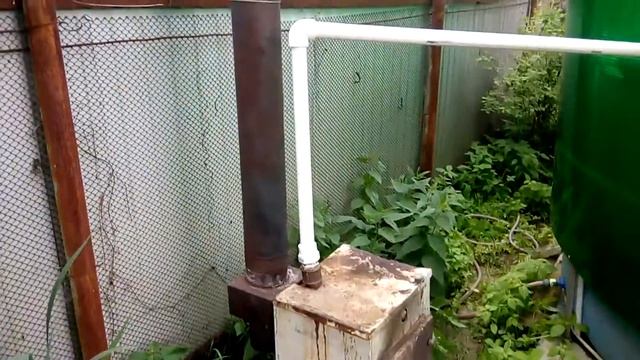Подогрев уличного бассейна твердотопливным котлом