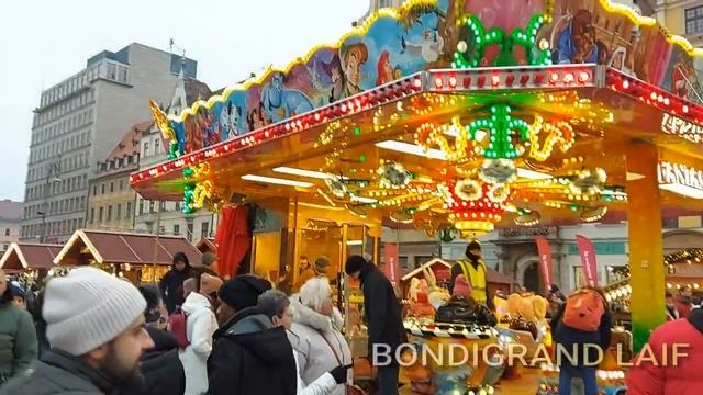 РІЗДВЯННА ЯРМАРКА Вроцлав Польша. TARGI BOŻONARODZENIOWE Wrocław Polska смотреть онлайн