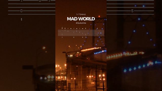 MAD WORLD на Гитаре. ТАБЫ 1/7 GuitarMe School | Александр Чуйко #shorts