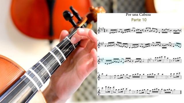 Por una cabeza / Violin Tutorial / (english sub) Tango, scent of a Woman + sheet partitura descarga смотреть онлайн
