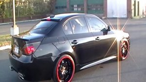 My BMW E60 545i Cherry Bomb Glasspack Quad exhaust Takeoff