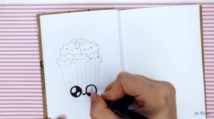 Как Нарисовать ПОПКОРН Простые Рисунки В Скетчбук, Личный Дневник Как Рисовать В Стиле Каваии