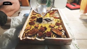 Кофейный стол из эпоксидной смолы и кофейных зерен своими руками! Реставрация.