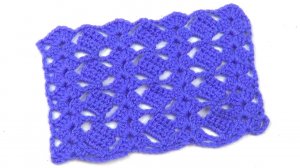 Ажурный узор Веерочки и квадратики