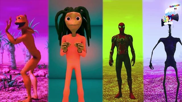 Челлендж разноцветные танцы Сиреноголовый против Стив из майнкрафта против Бетмэн смотреть онлайн