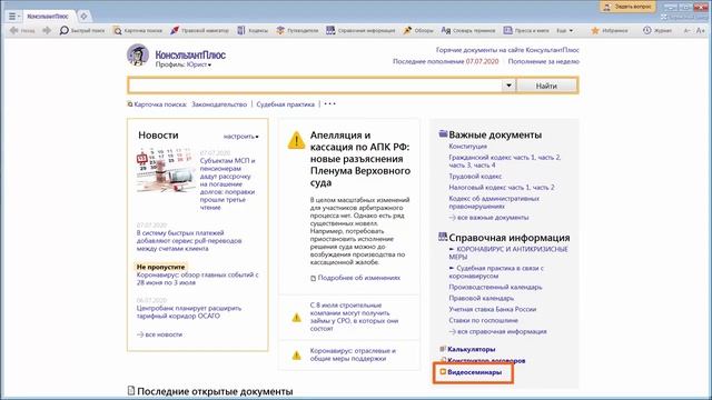 Руководство пользователя Консультант Плюс (2) - Настройка системы и ее возможности для юристов смотреть онлайн