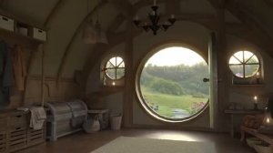 The hobbit house in a peaceful The Shire atmosphere | carrige