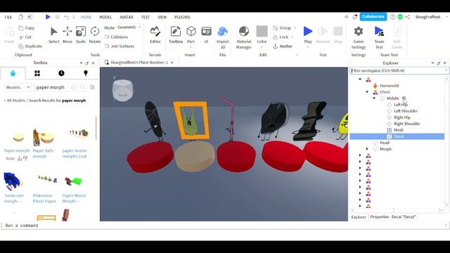 How to make a paper morph in Roblox Studio смотреть онлайн