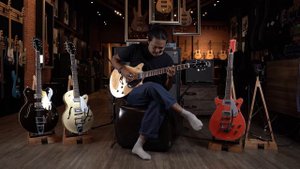 STRINGS SHOP DEMO : GRETSCH G5222 ELECTROMATIC DOUBLE JET BT WITH V STOPTAIL