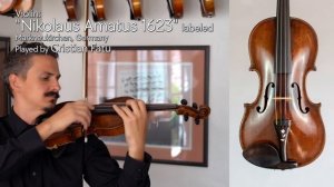 "Nikolaus Amatus 1623" violin, Markneukirchen, GERMANY / Cristian Fatu / at the Metzler Violin Shop