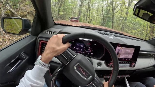 2023 GMC Canyon AT4X - Driving in Mud, Dirt, Road, and Rain (POV Binaural Audio) смотреть онлайн