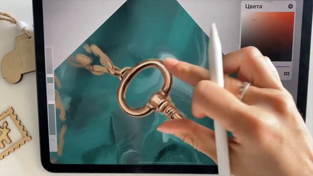 Как рисовать реалистично ювелирное изделие? Украшение от Tiffany&Co | рисунок в Procreate на iPad