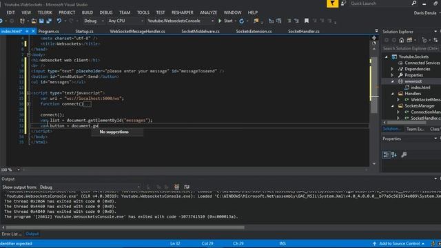 C# Websockets Chat Application (ASP.NET Core) Pt 5 смотреть онлайн