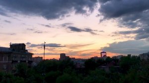 Вечерняя Москва. Закат. Таймлапс облака. Москва Сити. Cloud timelapse.Evening Moscow. Sunset.