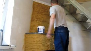 Покраска камина с отделкой декоративного камня