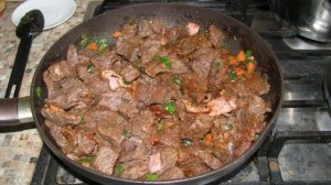 Мягкая говядина на сковороде