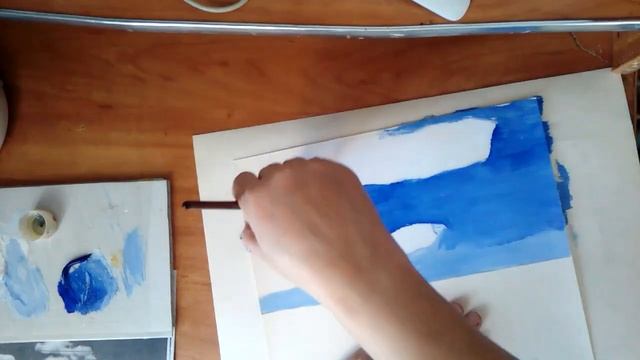 Нарисовать МОРЕ поэтапно ( небо )1 часть смотреть онлайн