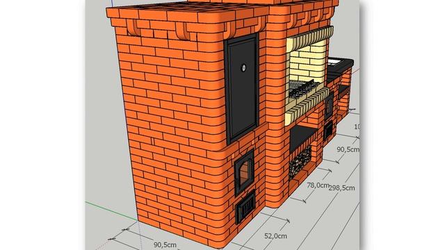 ПРОЕКТ КОМПЛЕКСА БАРБЕКЮ BIG R 78 horizon ARTECO для самостоятельного строительства смотреть онлайн