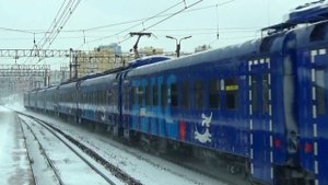 Электропоезд ЭП2Д-0083 "РЭКС", резервом проследует по станции Очаково