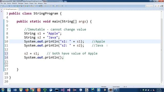 Java - Immutable String Class Demo