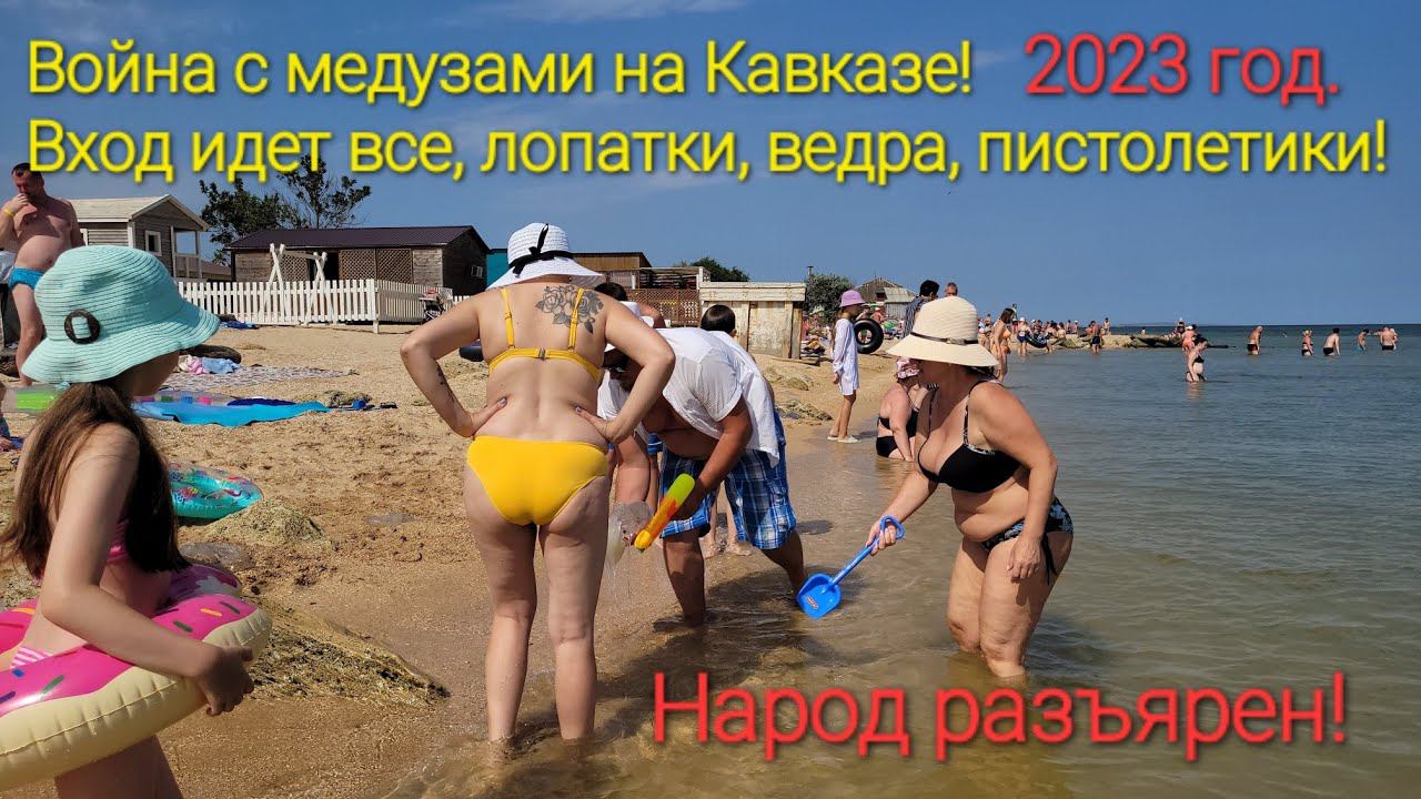 Голубицкая. МЕДУЗЫ - Атаковали Кавказ! Люди бегут, пляжи размыло!? Вся правда